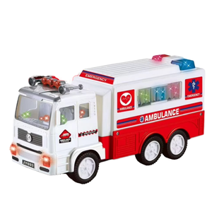 Jouet de voiture d'<span class=keywords><strong>ambulance</strong></span> pour enfants, fonctionne sur piles, voiture automatique à bascule avec lumières et sons 4D, jouet de voiture en plastique 4D - Product Image 3
