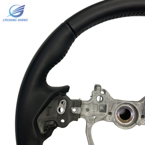 Haute qualité adapté pour <span class=keywords><strong>Toyota</strong></span> Innova Hilux Revo Fortuner cuir noir couture voiture volant squelette - Product Image 2