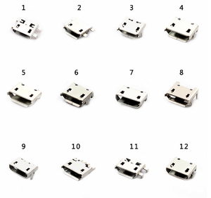 60 unids/set conector Micro USB 12 modelos enchufe Jack conectores USB conjunto para MP3 Lenovo Huawei Samsung SMD DIP Socket Set Kit - Product Image 1