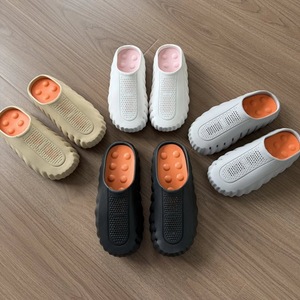 Unisex Premium Sport Mind 001 <b>Slides</b> Perforated Breathable PVC Upper EVA Outsole Chunky Wave Sole Mule Slippers Lace-up - Product Image 1