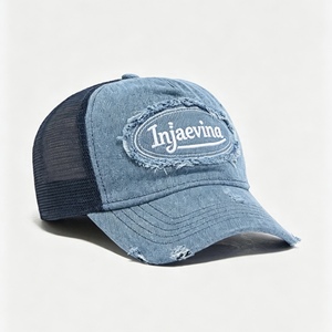 Custom Vintage Trucker Hat Dad Hat Mesh Baseball Cap with Embroidered Washed Cotton Snapback Cap for Outdoor Sport - Product Image 2