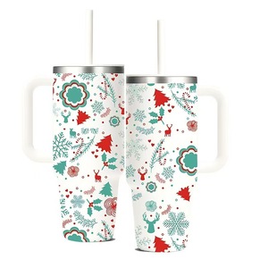 Christmas Santa Tumbler With Lid And Straw New Year Winter Holiday Gifts 40oz Double Wall Vacuum <b>Insulated</b> <b>Mug</b> - Product Image 4