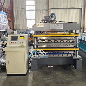 Suministro de fábrica completamente automático 988 corrugado y 1035 azulejo y 996 IBR máquina de láminas para techos de Tres capas para Palestina - Product Image 2