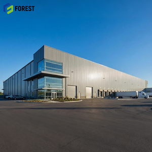 Bâtiment d'entrepôt commercial modulaire en acier, à grande portée, préfabriqué, pour la logistique et le transport de marchandises - Product Image 1