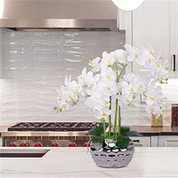 Hochwertige 64 cm weiße künstliche Orchideen Großhandel Partydekoration für Muttertag und Schulanfang
