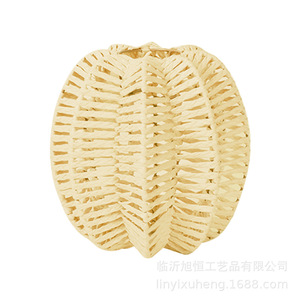 Handmade Woven Paper <b>Rope</b> Lampshade E27 Led <b>Light</b> Source White Round Shape For Teahouses Hotels Restaurants Inns Guesthouses - Product Image 5