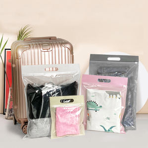 Bolsa Ecológica Reutilizable con Cierre Ziplock, Transparente y de Material No Tejido, para Almacenamiento de Ropa y Viajes, con Asa - Product Image 1