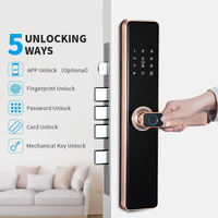 Kunci Pintu Pintar Biometrik Sidik Jari Taichen Tuya Wifi TTLock Tanpa Kunci Tahan Air Cerradura Inteligente untuk Rumah