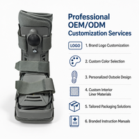Botte de marche orthopédique gonflable avec coque rigide en plastique technique et chambre à air de compression pour le soin post-opératoire du tendon d'Achille