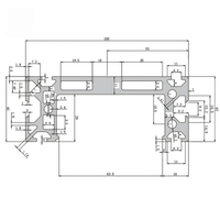 Rail de guidage à rouleaux pour convoyeur et ligne d'assemblage 40x100, profilé en alliage extrudé, usinage CNC personnalisé