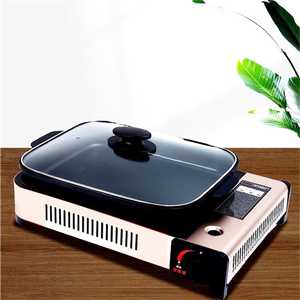 ステンレス製大型シングルバーナーポータブルブタンガスストーブカセット炉（鍋付き） - Product Image 3