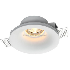 Moderno LED redondo blanco <span class=keywords><strong>GU10</strong></span> yeso foco Downlights Trimless empotrado lámparas de techo Downlight para uso en interiores - Product Image 1