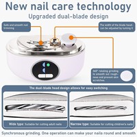 Nouvelle version améliorée Coupe-ongles électrique 2-en-1 avec lime et affichage numérique – Outil de soin des ongles