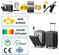 Nouvel Arrivage Valise à roulettes universelles personnalisable, ouverture frontale, Mini MOQ 100+ pièces, en vente