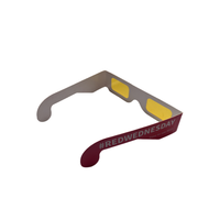 Lunettes de décodeur d'espion à lentille jaune pour messages secrets