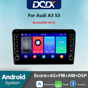Lecteur DVD de voiture 8 pouces pour <span class=keywords><strong>Audi</strong></span> A3 S3 8P (2003-2013), avec CarPlay sans fil et Android Auto, navigation GPS, autoradio multimédia BT - Product Image 1