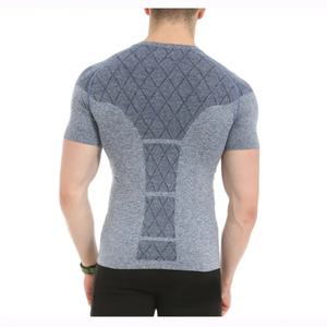 Fournisseur en gros de t-shirts pour hommes personnalisés, t-shirts de sport sans couture d'été, t-shirts de sport à séchage rapide, t-shirts de course à pied vierges, t-shirts imprimés - Product Image 2