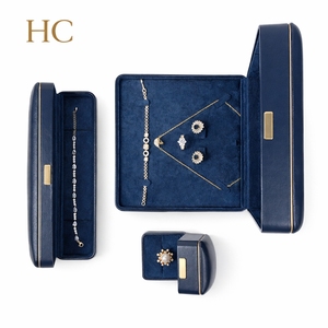 Branded Jewelry Set <b>Box</b> Custom PU Leather Jewelry <b>Box</b> for Gift Packaging EVA Insert Embossing Logo Factory Directly Supply - Product Image 6