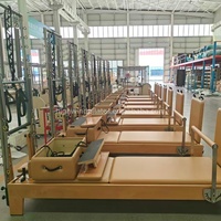 Nuevo Reformer de Yoga y Pilates Profesional de Madera de Haya de Alta Calidad para Gimnasios, Estudios de Fitness, Clínicas de Fisioterapia y Uso Corporal