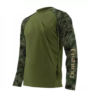 Upf 50 + 태양 보호 습기 wicking 폴리 에스터 낚시 착용 남자 긴 소매 메쉬 통풍 uv 낚시 셔츠