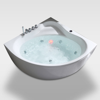 Grande baignoire de trempage en forme de cœur pour massage tourbillon pour deux personnes