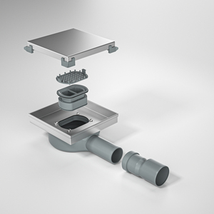 Rejilla de drenaje de piso de esquina de suministro de fábrica, escurridor cuadrado, trampa de piso de desecho de fregadero con cesta de colador de fregadero - Product Image 1