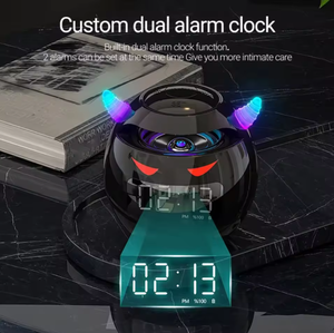 ลำโพงไร้สายอัจฉริยะรุ่นใหม่ Little <span class=keywords><strong>Devil</strong></span> พร้อมซับวูฟเฟอร์ 8D ดีไซน์พลาสติกขนาดเล็ก กันน้ำ พกพาสะดวก พร้อมนาฬิกาปลุก - Product Image 3