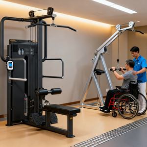 Machine à traction latérale et à rangée <span class=keywords><strong>basse</strong></span> avec support OEM, logo et couleur personnalisés, équipement de fitness commercial pour salles de sport - Product Image 2