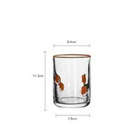 Vente en gros directe d'usine, gobelet en verre épais, mug créatif à motif de fruits, tasse à jus, à lait, à eau pour la maison