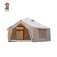 Grande tente de camping familiale d'extérieur, imperméable, en toile Oxford, avec matelas pneumatique, expérience de camping de luxe, gonflable et portable