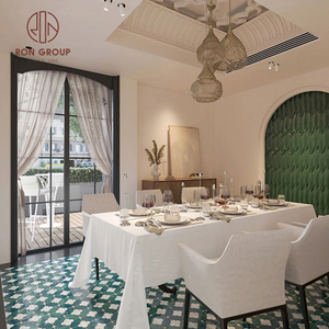 Ensemble de mobilier de mariage pour hôtel de luxe, chaises et tables en tissu blanc, canapé de salle à manger, ensemble de café pour restaurant, banquet - Product Image 4