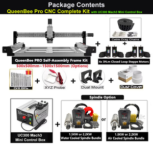 10% de réduction BulkMan3D 5050~1515 Tailles <span class=keywords><strong>QueenBee</strong></span> Pro CNC Kit complet avec moteurs à boucle fermée UC300 Mach3 3N.m Routeur à bois 4 axes - Product Image 2