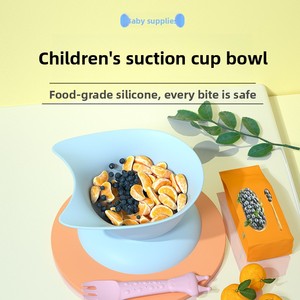 Bol en silicone platine pour bébé, complément alimentaire, 0-12 <span class=keywords><strong>mois</strong></span>, isolation thermique intégrée, ventouse anti-chute, qualité alimentaire - Product Image 2