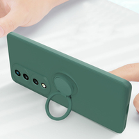 Funda Magnética Anticaídas de Silicona Líquida de Color Sólido al por Mayor con Soporte de Anillo para Dedo para Huawei Honor 70 Honor 90