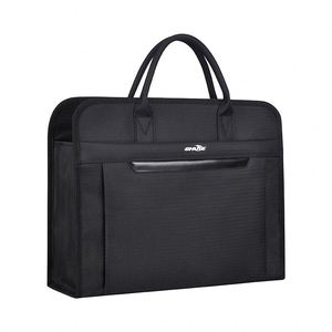 High Quality Black Executive Business Briefcase PU Leather Conference Bags for <b>File</b> <b>Storage</b> Travel Office 15.6 Inches Laptop Bag - Product Image 1