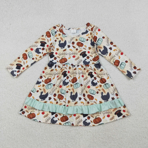 Tenue 2 pièces pour petite fille avec imprimé fantôme, canard et citrouille pour Halloween, t-shirt à manches longues et pantalon évasé à cloche - Product Image 3