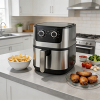 Friteuse à air multifonctionnelle intelligente et visuelle de 15 L, grande capacité, sans huile, pour usage domestique, personnalisable OEM