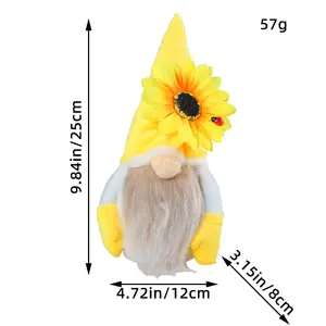 Christmas Halloween Decoration Gift Bee Dwarf Faceless Doll Lovely Sunflower Bee Doll Ornaments For Holiday Gifts
