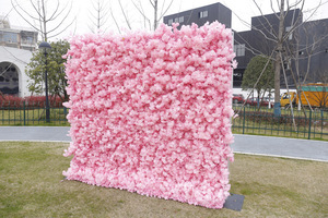 Muro de Flores Artificiales de Seda de Alta Calidad, Rosas 5D/8D, Decoración para Bodas, Eventos, Año Nuevo <span class=keywords><strong>Chino</strong></span>, Fondo para Fiestas en Casa y Escenarios - Product Image 4