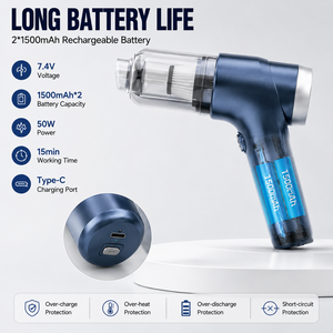 OEM ODM 4000Pa Cordless Handheld <b>Vacuum</b> Cleaner <b>Portable</b> Car <b>Vacuum</b> Air Duster Blower Inflator Type C Rechargeable for Wholesale - Product Image 3