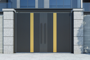 Morden nhập nhôm đường lái xe đôi Swing Gate đơn giản chính tự động thiết kế cổng - Product Image 5