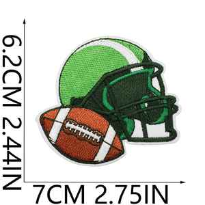 Patch thermocollant brodé par machine pour casques, uniformes d'équipe, sifflets de rugby et décoration de vêtements - Product Image 6