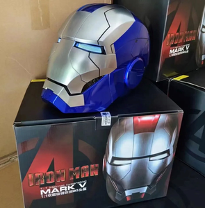 Casco Electrónico de <span class=keywords><strong>Iron</strong></span> <span class=keywords><strong>Man</strong></span> Mark 5 - Despliegue Automático y Control por Voz con IA de Jarvis, Prop de Cosplay Portátil - Product Image 6