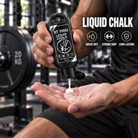 Craie liquide 50 ml, logo personnalisé, ODM, OEM, gymnastique, pole dance, fitness, haltérophilie, séchage rapide, adhérence des mains, carbonate de magnésium