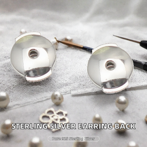 Wonderfit - Cierres de Plata de Ley 925 con Logotipo Personalizado para Pendientes Redondos, 6mm, 7mm, 8mm - Product Image 2