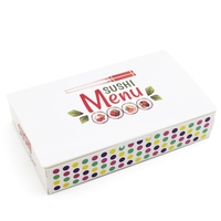 Boîtes à sushi en papier plié de matériaux recyclés écologiques de taille personnalisée impression en relief stratification emballage alimentaire