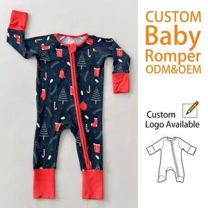 Mameluco Ecológico de Bambú para Bebé, Mono con Cierre, Estampado de Dibujos Animados, Pijama Infantil de Manga Larga, Informal de Primavera para Bebés de 3 a <span class=keywords><strong>24</strong></span> Meses - Product Image 1