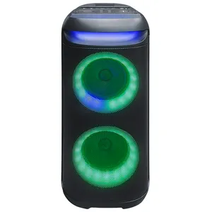 LED light dual 6.5inch modle L623B1 wireless portable party speaker with 4000mAh and 25W*2 output power for hot sales