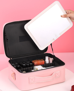 Valise de Maquillage LED pour Femme, Grande Capacité, Organisateur de Voyage et Boîte de Rangement, Trousse de Cosmétiques Vide et Complète Tendance - Product Image 4
