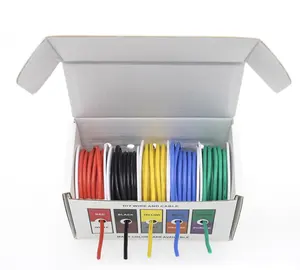 Heat Resistant Soft Silicone Wire 5 Colors in A Box Kit 30/28/26/24/22/20/18AWG Stranded Cable